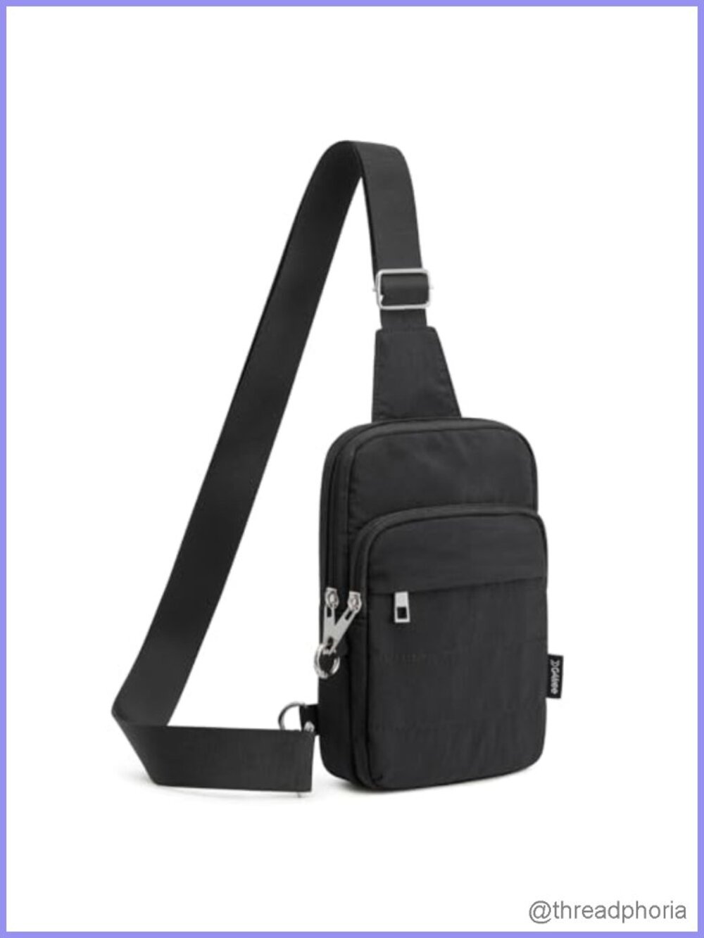 Anti Theft RFID Blocking Crossbody Sling Bag for Women, Water Resistant Nylon